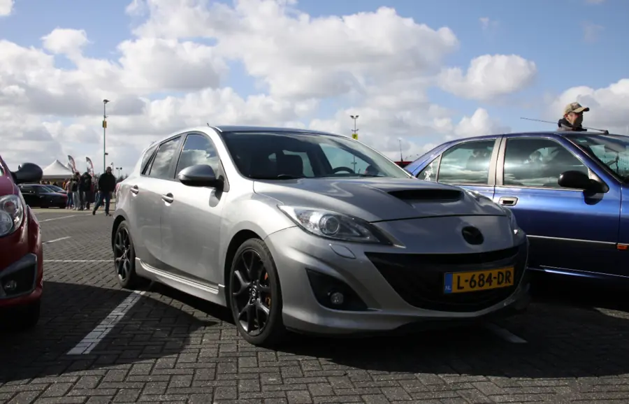 Voorkant van de Mazda 3 MPS